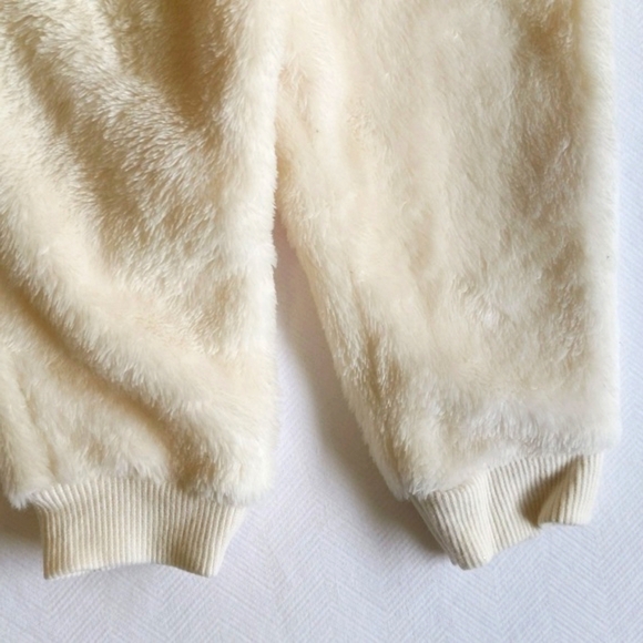 gymboree cream fluffy fleece joggers pants 3-6 months baby unisex - Picture 3 of 6